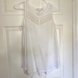 Prana White lace tank top Medium